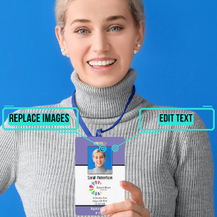 Security ID Employee Badge - Vertical ID Badge