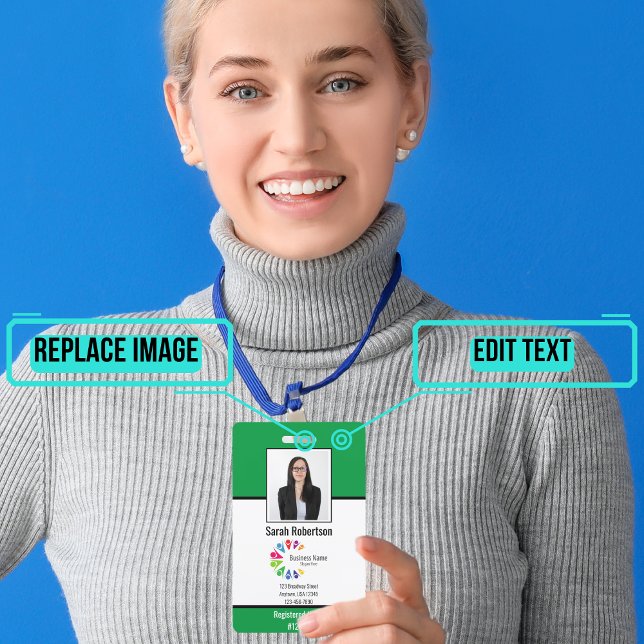 Security ID Employee Badge - Vertical ID Badge (Please enjoy our custom badge.)
