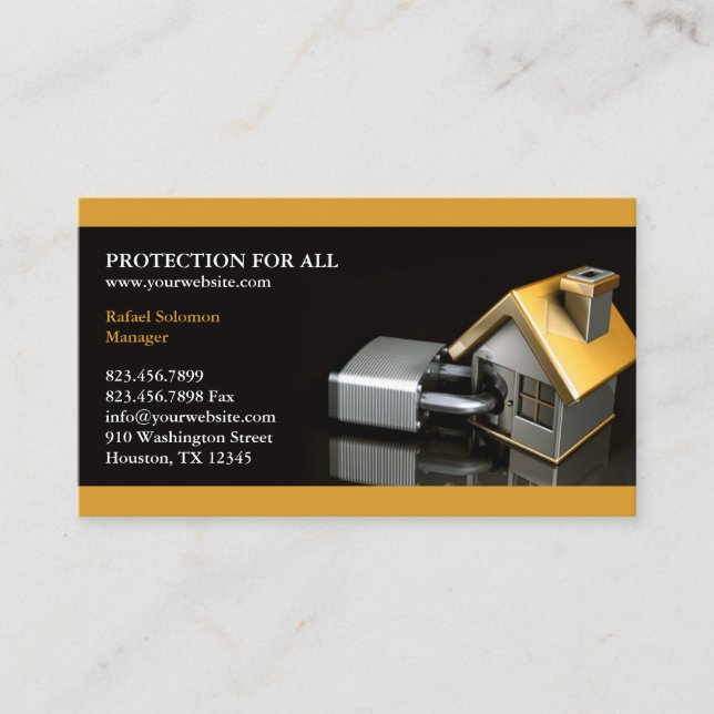Security Insurance Business Card (Front)