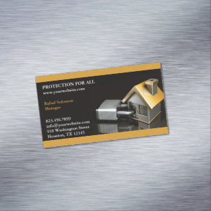 Security Insurance Magnetic Business Card