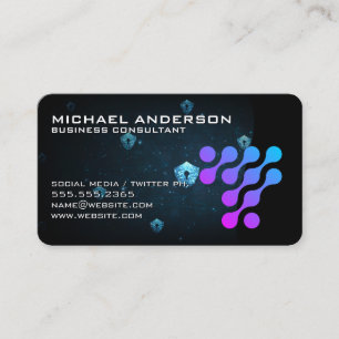 Security Lock Graphics Modern Tech Logo Business Card