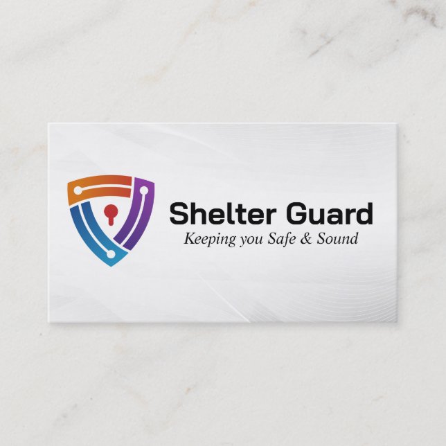 Security Lock Logo Business Card (Front)