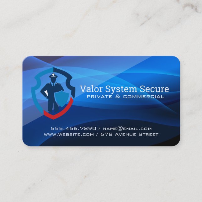 Security Logo | Protection Agency Business Card (Front)