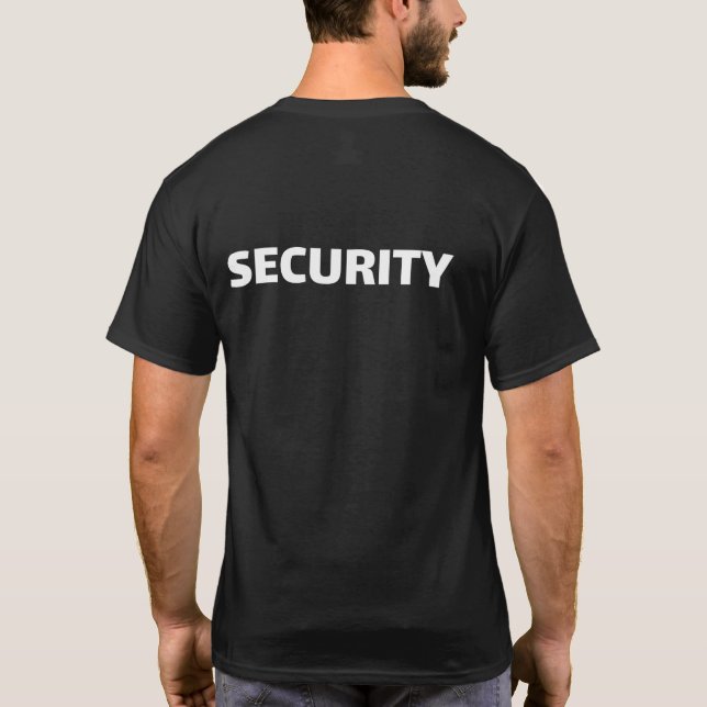 SECURITY - Minimal Streetwear Typography Design T-Shirt (Back)