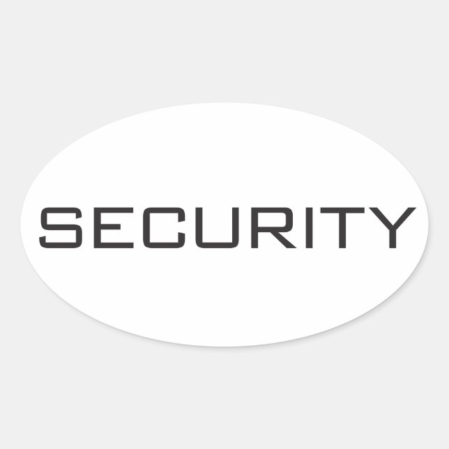 Security Oval Sticker (Front)