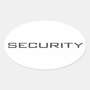 Security Oval Sticker