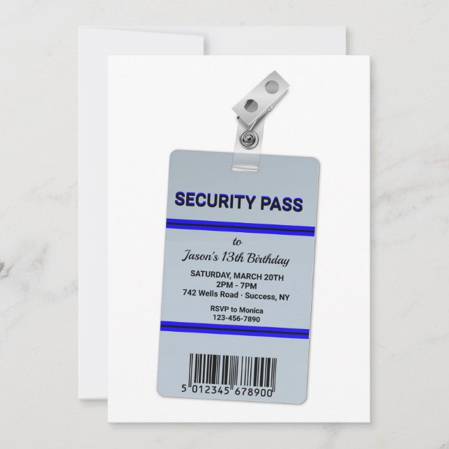 Security Pass Invitation (Front)