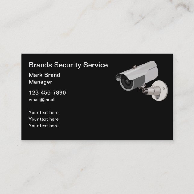 Security Products Business Cards (Front)
