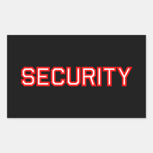 Security Rectangular Sticker
