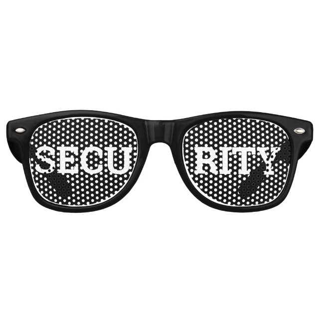 SECURITY retro Shades / Fun Party Sunglasses (Front)