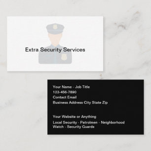 Security Services Business Cards Local