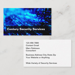 Security Services Modern Abstract Business Card