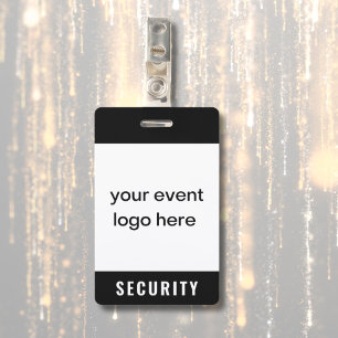 Security Staff Event Badge ID Badge