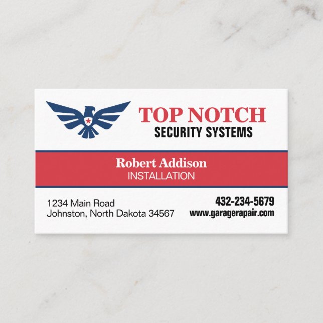 Security Systems Business Card (Front)