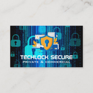 Security Tech Camera   Padlocks Coding Business Card