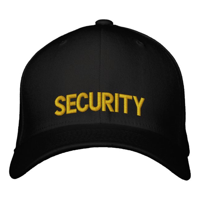Security Yellow and Black Hat (Front)