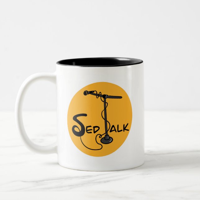 Sed Talk Merch Two-Tone Coffee Mug (Left)