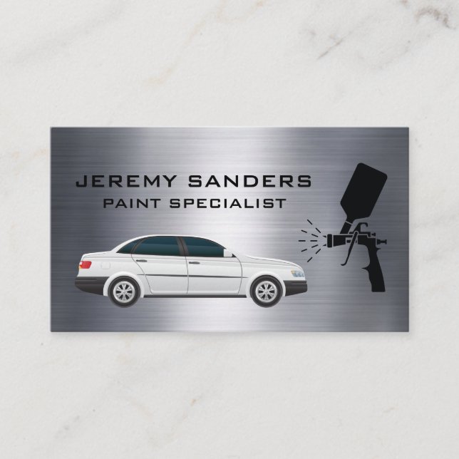 Sedan | Auto Paint | Metallic Business Card (Front)