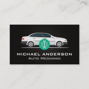 Sedan Car Auto Mechanic Wrenches Business Card