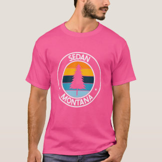 Sedan Montana MT USA City Pride Retro Sunset T-Shirt