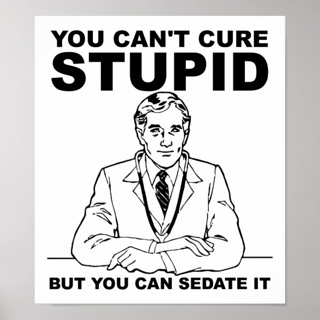 Sedate Stupid Funny Poster (Front)