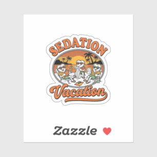 Sedation Vacation Retro Dental Humor Shirt Design_