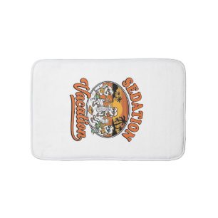 Sedation Vacation Retro Dental Humour Shirt Design Bath Mat
