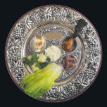 Seder Plate Classic Round Sticker<br><div class="desc">The Yehudis L Store has created hundreds of Jewish products and is constantly expanding.  Tell your friends and send them our link:  http://www.zazzle.com/YehudisL*</div>
