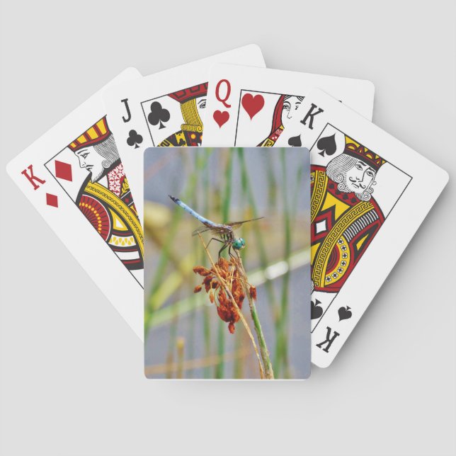 Sedge grass, and Dragonfly Playing Cards (Back)