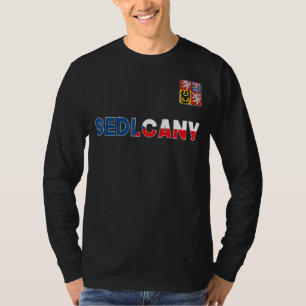 Sedlcany Czech Republic Heart Flag Lion Coat Of Ar T-Shirt