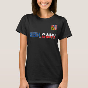 Sedlcany Czech Republic Heart Flag Lion Coat Of Ar T-Shirt