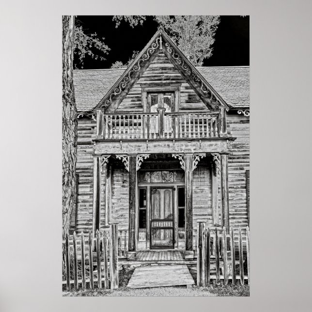Sedman Home Porch - Nevada City Montana Ghost Town Poster (Front)