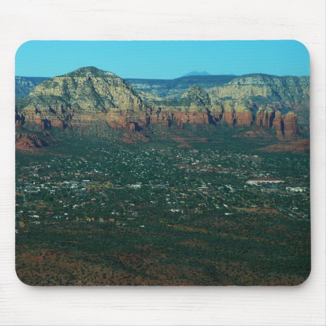 Sedona and Coffee Pot Rock from Above Mouse Mat (Front)