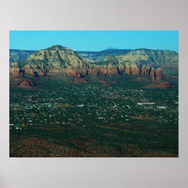 Sedona and Coffee Pot Rock from Above Poster (Front)
