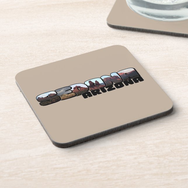 Sedona Arizona Big Letter - Mountain View Coaster (Left Side)