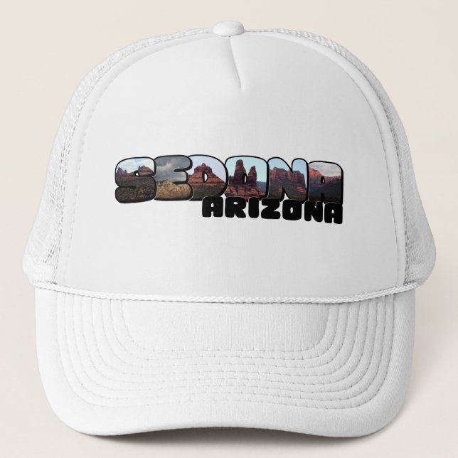 Sedona Arizona Big Letter - Mountain View’s Trucker Hat (Front)