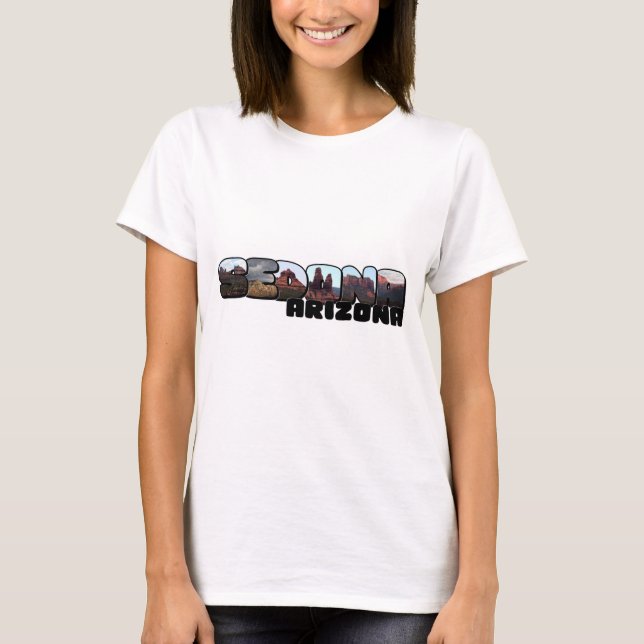 Sedona Arizona Big Letter - Mountain Views T-Shirt (Front)