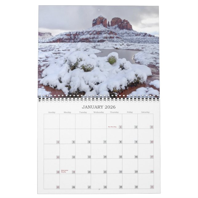 Sedona, Arizona Calendar (Jan 2026)