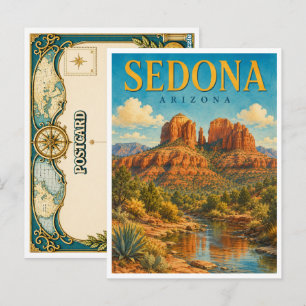 Sedona Arizona Cathedral Rock GeoSaga Postcard