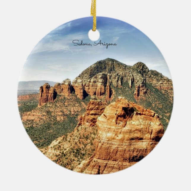 Sedona, Arizona Ceramic Tree Decoration (Back)