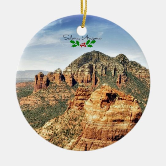Sedona, Arizona (Christmas holly) Christmas Ornament | Zazzle.co.uk