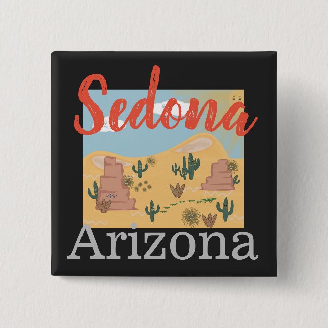 Sedona Arizona Desert 15 Cm Square Badge (Front)