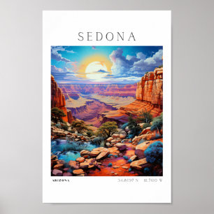 Sedona Arizona desert abstract travel Poster