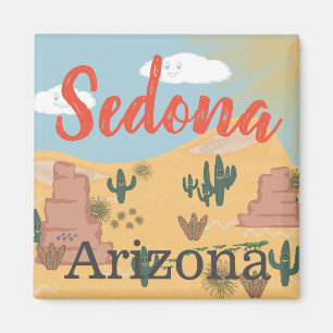 Sedona Arizona Desert Illustration Magnet