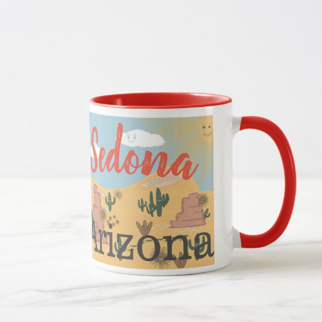 Sedona Arizona Desert Illustration Mug (Right)
