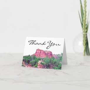 Sedona Arizona Desert Mountain Thank You Card