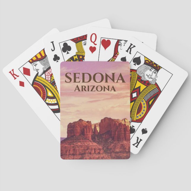 Sedona Arizona Desert Photo Landscape Playing Cards (Back)