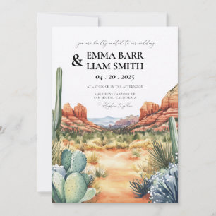 Sedona Arizona Destination Wedding Invitation