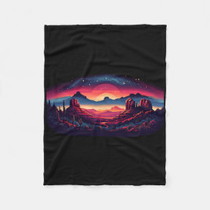 Sedona Arizona Nature Hiking Outdoor Mountain Sedo Fleece Blanket