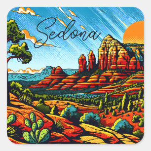 Sedona, Arizona Red Canyon Square Sticker